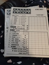  KISMET score Sheets 100 In Pack - $7.69