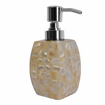 HANDTECHINDIA Mother of Pearl Refillable Hand Soap Dispenser Dish Bathroom Count - £28.09 GBP