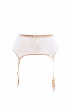Agent Provocateur Womens Suspender Solid Bridal Tulle Beige Size S - £70.42 GBP