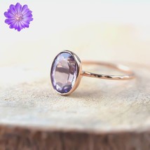 Gift For Her 925 Silver Natural Amethyst Gemstone Cluster Ring Size - £5.87 GBP