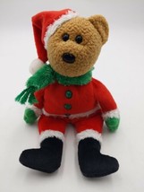 TY Beanie Babies Holiday Santa KRINGLE stuffed plush Teddy Bear 9&quot; - £7.63 GBP