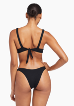 Vitamin A Swim Black Ecorib California High Leg Bikini Bottom (8/M) Nwt - £77.68 GBP