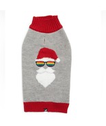 HOTEL DOGGY Pride Santa Dog Sweater, Red/Gray, Gay Pride, Medium, NWT - $29.00