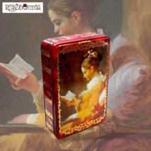 Tin Box Pagani Brothers Painting The Reader by Fragonard France 1776 - $730.30 MXN