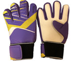 Jalunth Calcio Portiere Gloves Bambino Adulto Misura 6 Viola Giallo Bianco - $10.68