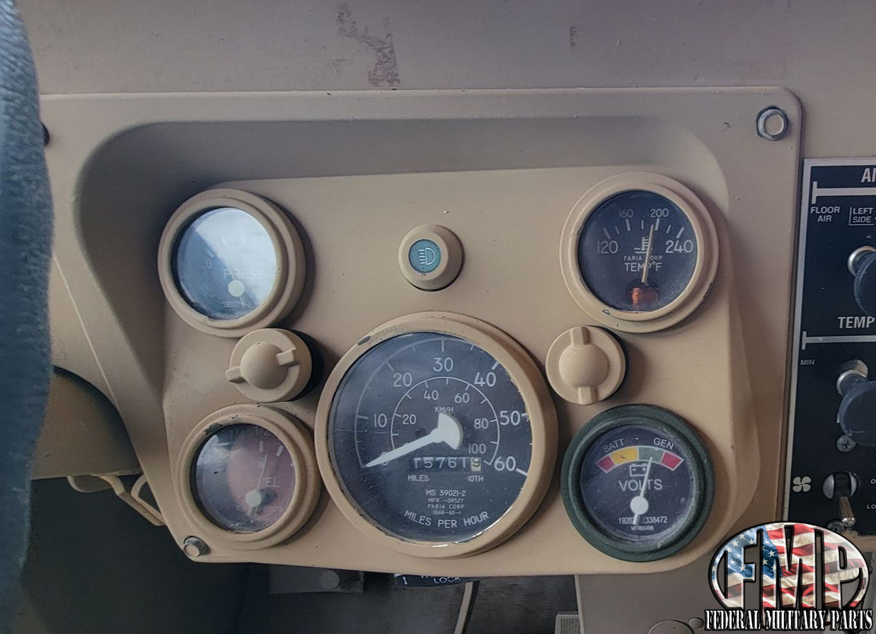 Military Humvee Dash Panel M998 Instrument Gauge Bezel Desert Tan