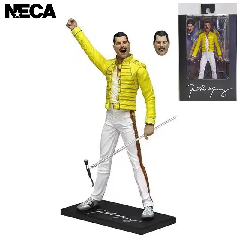 100% Original NECA 42066 Freddie Mercury 7 Inch Yellow Jacket Ver In Stock Anime - $69.07