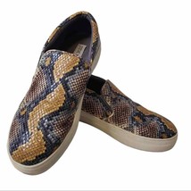 Steve Madden Gillis Blue Snake Print Sneakers Size 7.5 M - £13.89 GBP