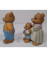VINTAGE Homco Home Interiors #1450 Bear Family Figurines Dad Mom Son Set... - £7.86 GBP