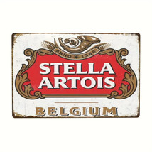 Stella Artois Lager Beer Vintage Novelty Metal Sign 12&quot; x 8&quot; NEW! - £7.08 GBP