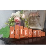 EASTER Bunny Rabbit Carrot WELCOME Hanging Sign Tabletop Decor 19&quot; - $31.18 CAD