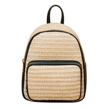Women Straw Beach  Backpack Summer Boho Beach Holiday Daypack Shopper Bag Handma - £136.45 GBP
