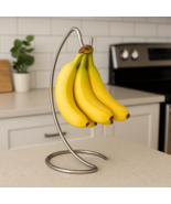 Chrome Banana Tree Holder Rack Ripen Fruit Evenly Prevents Bruising &amp; Sp... - $273.89 MXN