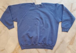 Vintage Fruit of the Loom Casualwear Sweatshirt Blank Mens XL Light Blue USA - $24.55