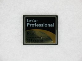 Lexar Professional 8GB 233X Vitesse Pn : 2726 Rev A Compact Flash Carte - £35.86 GBP