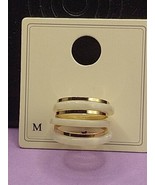Cream and Gold Tone 6 Ring Set - $13.54 CAD