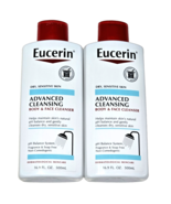 2 Pack Eucerin Dry Sensitive Skin Advanced Cleansing Body &amp; Face Skincar... - €32,48 EUR