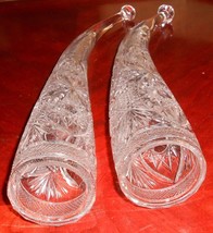 Set (2) Russian CRYSTAL 20 oz &amp; 24 oz Toasting Horns - £79.12 GBP