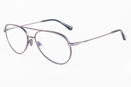 Tom Ford 5693 008 Shiny Gunmetal / Blue Block Eyeglasses TF5693 008 57mm - $189.05