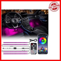 Waterproof RGB LED Light Strips for DIY Vehicle Ambiance - 4PCS with APP... - $40.73