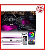 Waterproof RGB LED Light Strips for DIY Vehicle Ambiance - 4PCS with APP... - $752.88 MXN