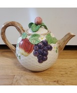 Fitz &amp; Floyd Fruit Flair Teapot High Tea 1980s Vintage - $256.89 MXN