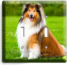 Gorgeous Rough Collie Dog 2GANG Light Switch Wall Plate Grooming Pet Salon Decor - £9.71 GBP