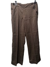 New Directions Brown Slacks With Button Accents - $185.41 MXN