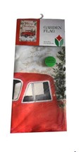 Red Farm Truck Merry Christmas 28X40&quot; House Flag Double Sided Winter Sno... - £23.13 GBP