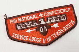 Vtg Orange 1981 NOAC Tonkawa 99 OA Order Arrow WWW Boy Scouts America Fl... - $12.02 CAD