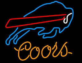 New Buffalo Bills Coors Light Logo Beer Wall Decor Neon Sign 24&quot;x20&quot; - £199.83 GBP