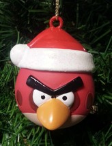 Kurt S. Adler Angry Birds™ Red Bird Ball With Santa Hat Christmas Ornament - £7.76 GBP