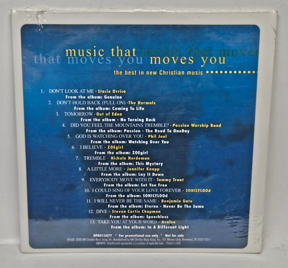 CD The Music that Moves You The Best in New Christian Music 2000 DPRO154... - $4.99