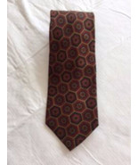 VTG BURBERRYS Red Blue Yellow Geometric Hexagon Print Tie Necktie - $79.88 CAD