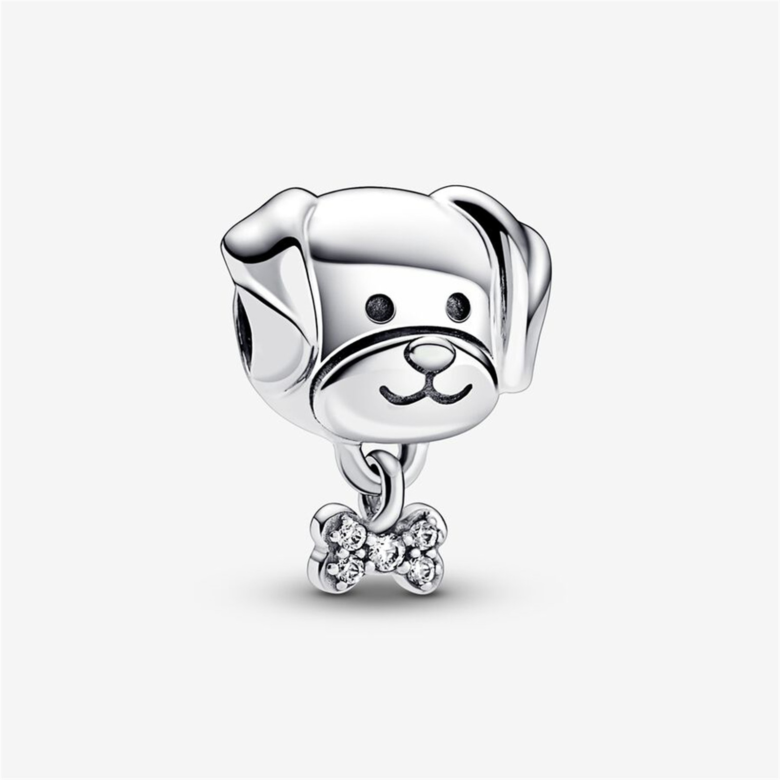 S925 Sterling Silver Pet Dog & Bone Charm,Fit for Pandora Charm,Gift for Her