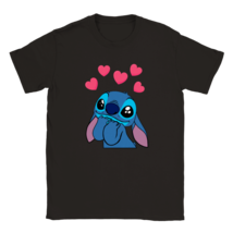 Classic Kids Crewneck T-shirt Lilo &amp; Stitch Fan Art Disney cartoon birthday gift - £20.15 GBP