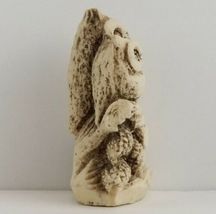 Owl Pair On Branch Miniature Figurine Mexico Resin 2 1/4" x 1 1/2" Figure image 4