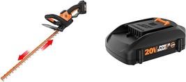 Worx Wg261 20V Power Share 22-Inch Cordless Hedge Trimmer,, Orange And Black - £149.43 GBP