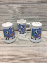 Los Cabos Mexico Salt N Pepper Shakers W Toothpick Holder - $9.89
