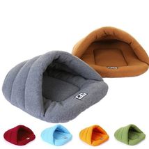 Soft Pet Cat Dog Nest Bed Warm Cave House Sleeping Bag Mat Pad - £28.44 GBP