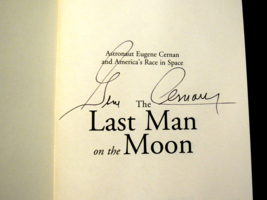 Eugene Gene Cernan Apollo 17 Signed Auto 1ST Edition Last Man On Moon Book Bas 2 - $395.99