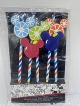 Disney Mickey Mouse Plastic Straws Charm Icon Fruit Reusable ~Combine Sh... - £2.73 GBP