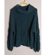 Deep Teal Seven7 Ladies Chenille Sweater Size XL - $351.67 MXN