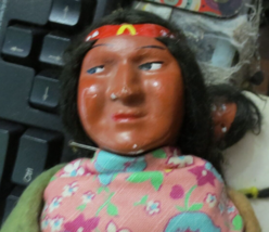 SKOOKUM Bully Good Native American Indian Woman with Papoose Baby Head 11” - £74.33 GBP