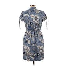 Ann Taylor LOFT Blue/White Medallion Paisley Print Casual Dress 8 Petite 8P - £11.51 GBP