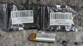 2 x 3.7V 850mAh Battery 902144 Lithium Polymer Ion 2P PH 2.0mm Pitch Con... - $5.99