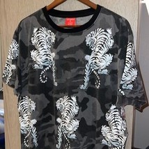 Men&#39;s *Victorious Los Angeles* T-shirt tiger print size XL black camo/Gray - £17.23 GBP
