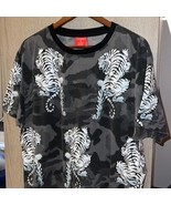 Men&#39;s *Victorious Los Angeles* T-shirt tiger print size XL black camo/Gray - £17.21 GBP