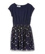 New Gap Kids Girl Navy Blue Tulle Star Knit Cap Sleeve Elastic Waist Dre... - £23.35 GBP