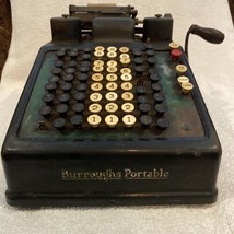 1920s VTG Burroughs Portable Adding Machine Register Non-working Parts/r... - $49.45
